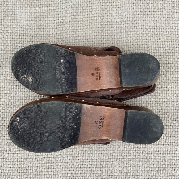 Gucci Amstel Horsebit brown suede Clogs. EUC. Size EU 36. Comes with box. - Picture 14 of 16